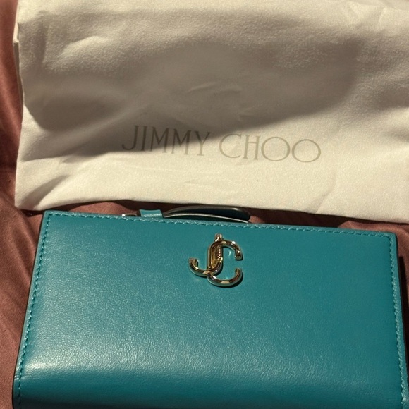 Jimmy Choo Teal Leather Wallet - Picture 2 of 7